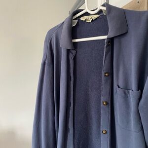 Eddie Bauer Super Soft Navy Cardigan